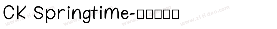CK Springtime字体转换